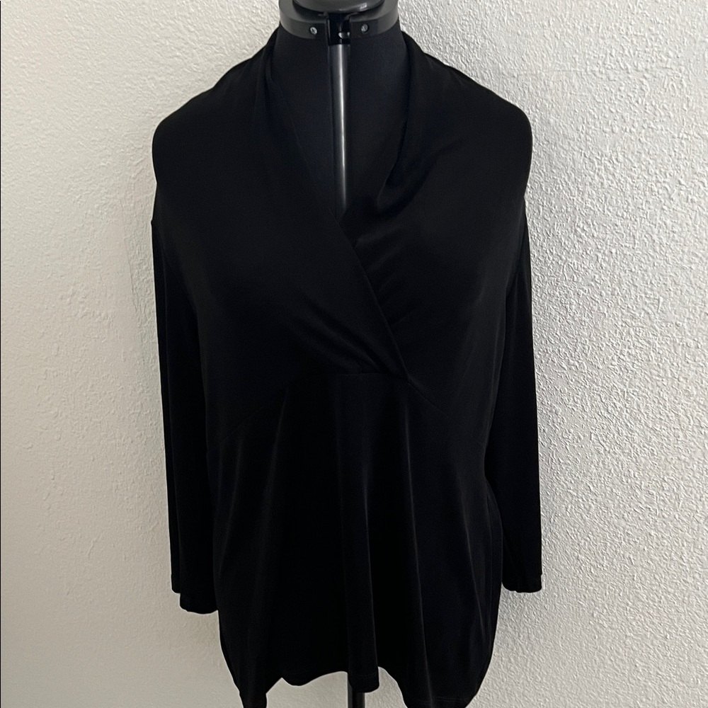 *30% OFF ANY 2 + ITEMS*  Coldwater Creek Elegant Black Women's Top 1X